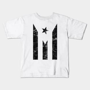 Puerto Rico Black Flag Puerto Rican Protest Kids T-Shirt